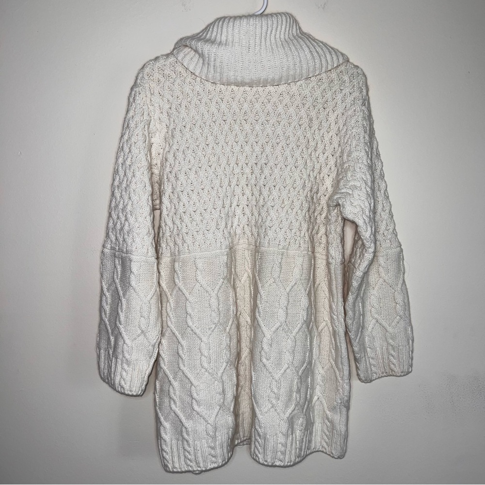 Express Tricot Vintage 90’s Cable Knit Cowl Neck Sweater Sweater Dress Italy Med - Picture 3 of 14
